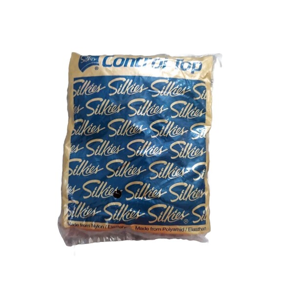 Vintage Silkies Control Top 722 Nylon Pantyhose Medium Beige Honey Support Legs - Picture 1 of 5